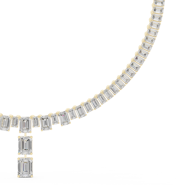 Supreme Emerald Diamond Lab Grown Necklace