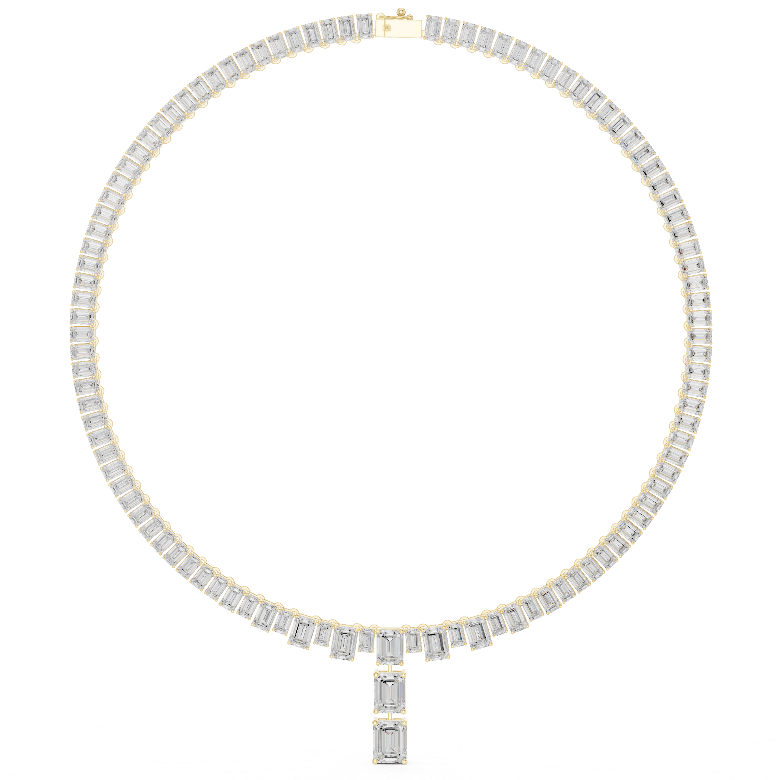 Supreme Emerald Diamond Lab Grown Necklace