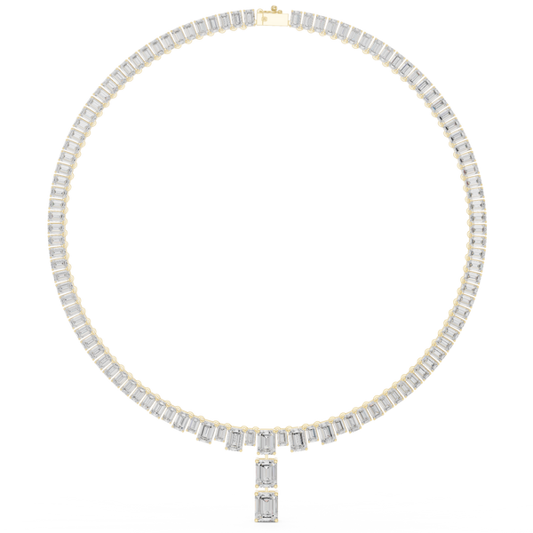 Supreme Emerald Diamond Lab Grown Necklace