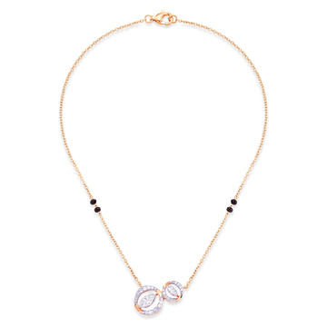 Interlocking Halo Marquise Mangalsutra