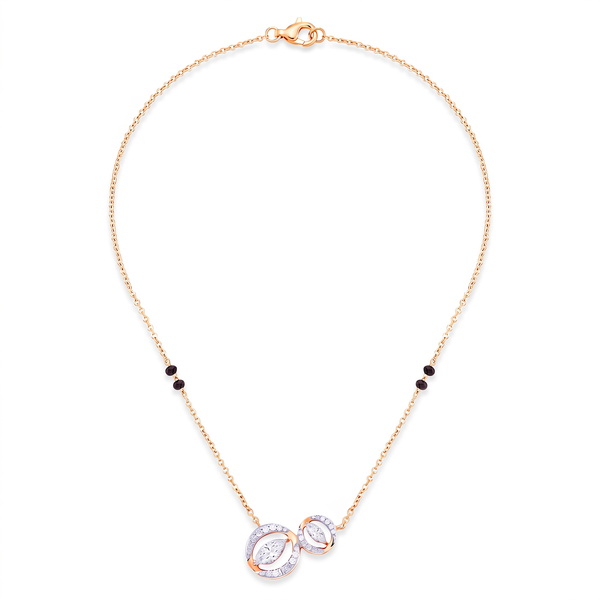 Interlocking Halo Marquise Mangalsutra