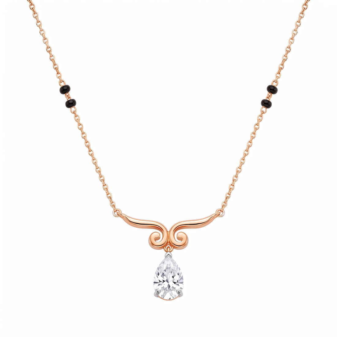 Vintage Swirl Teardrop Mangalsutra