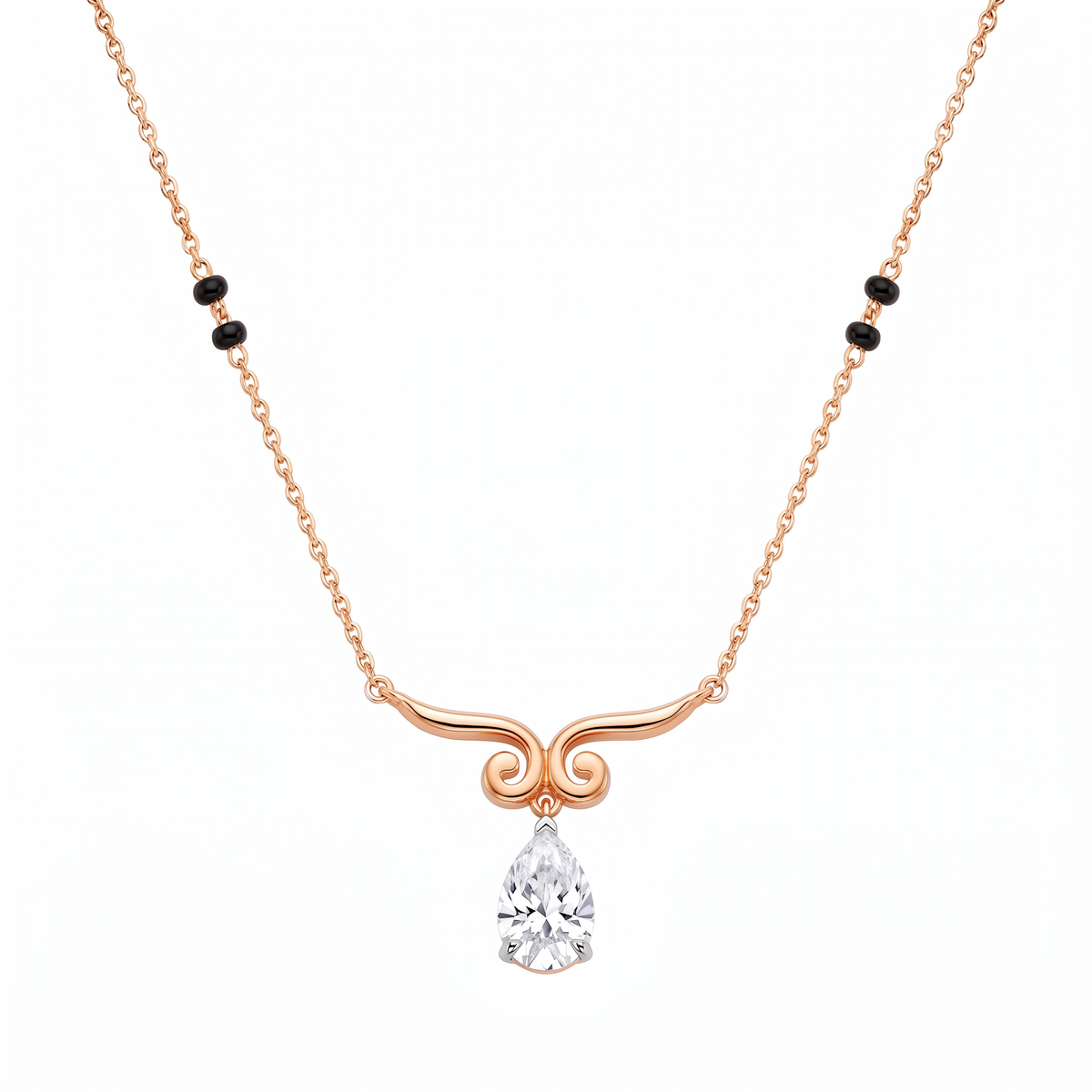Vintage Swirl Teardrop Mangalsutra