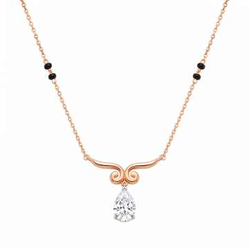 Vintage Swirl Teardrop Mangalsutra