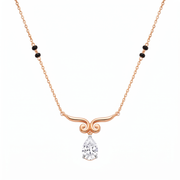 Vintage Swirl Teardrop Mangalsutra