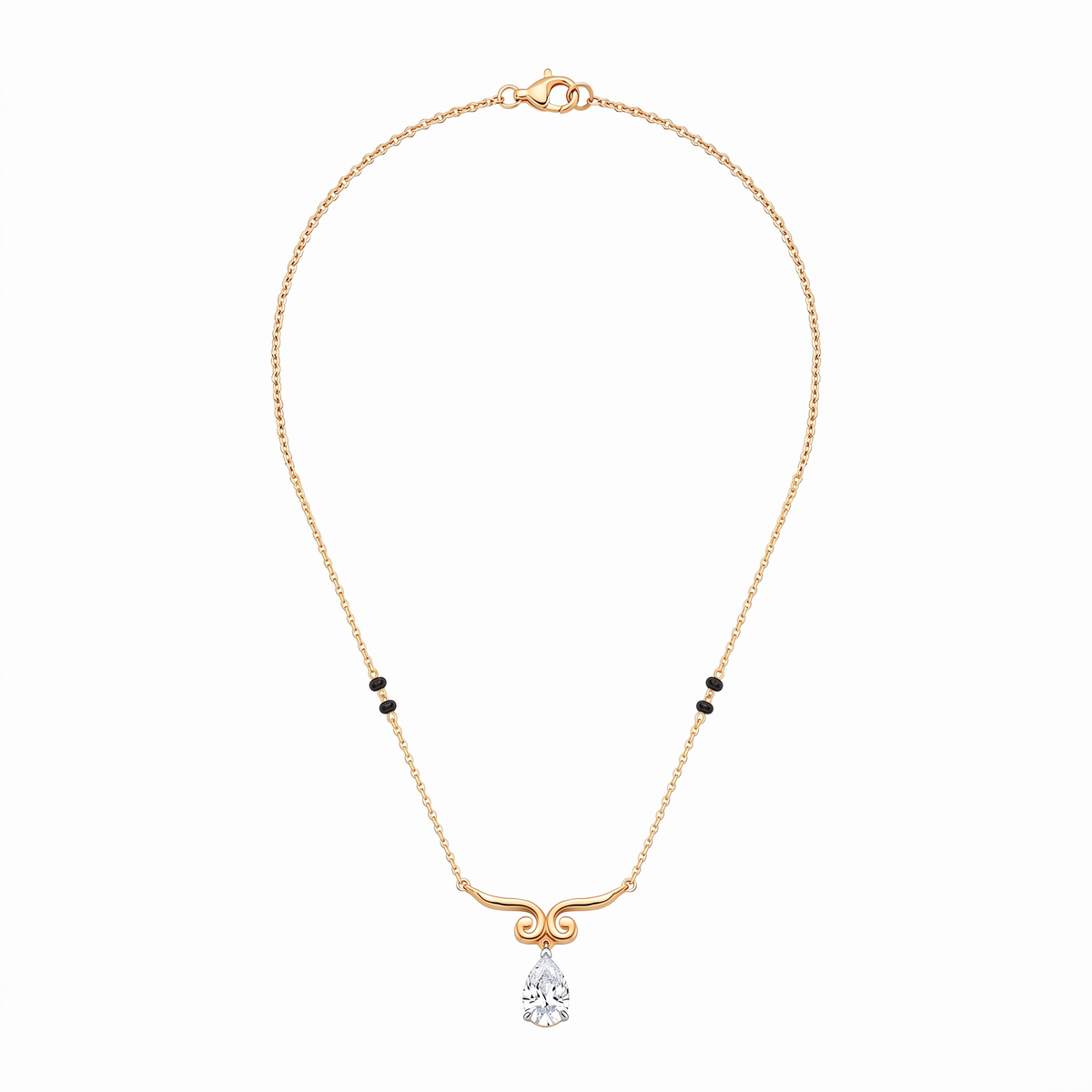 Vintage Swirl Teardrop Mangalsutra