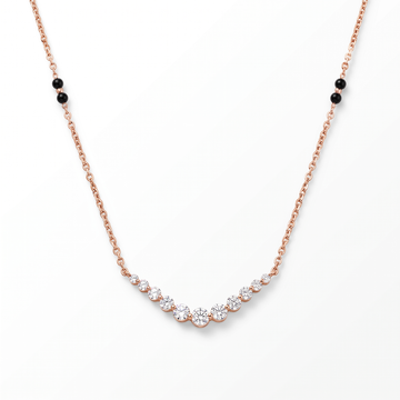 Graduated V-Curve Diamond Mangalsutra