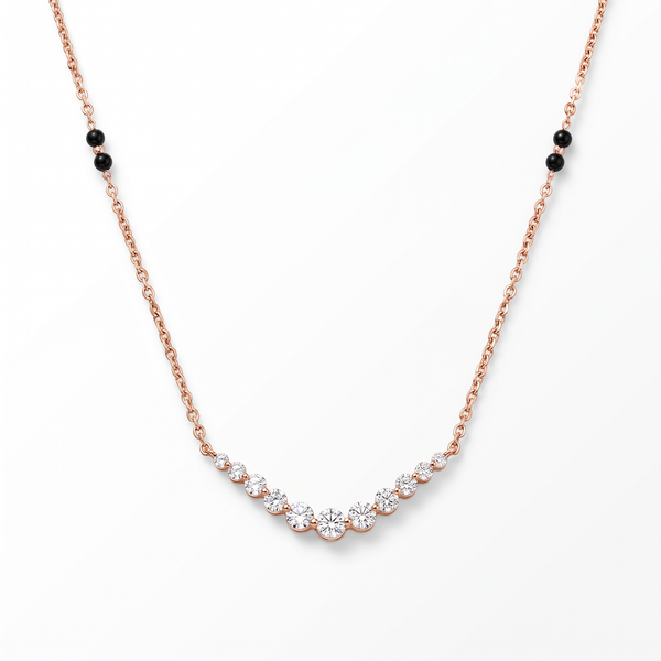 Graduated V-Curve Diamond Mangalsutra