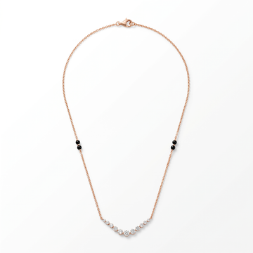 Graduated V-Curve Diamond Mangalsutra