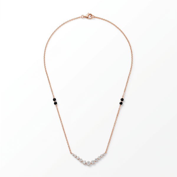 Graduated V-Curve Diamond Mangalsutra