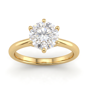 Classic Six Prong Round Solitaire Ring