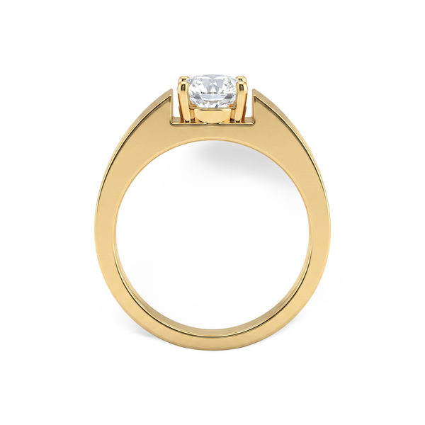 Men's Matte Round Lab Grown Diamond Ring