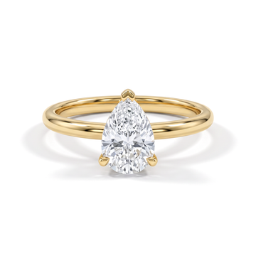Classic Tapered Pear Solitaire Ring