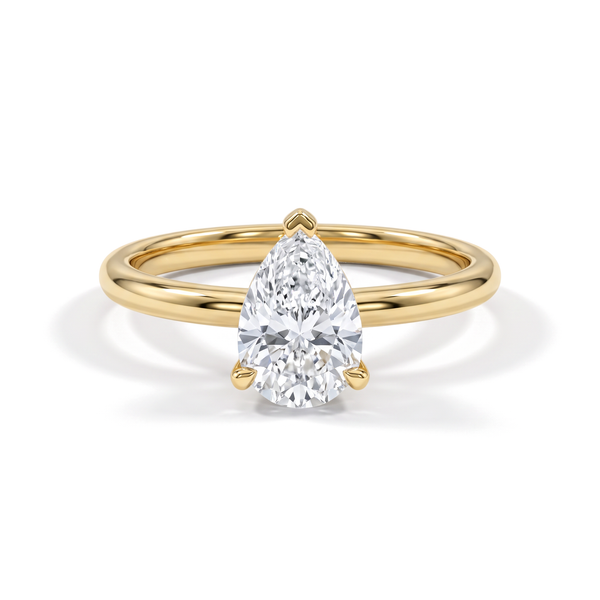 Classic Tapered Pear Solitaire Ring