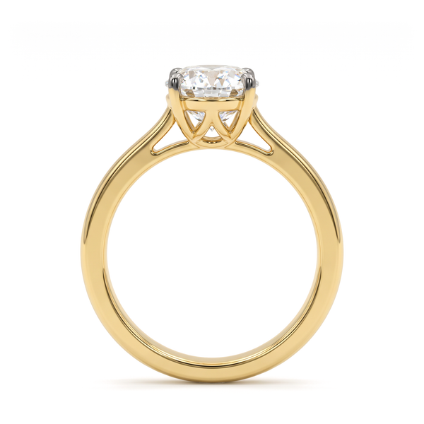 Split Shoulder Oval Solitaire Ring