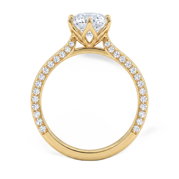 Minimalist Round Solitaire Lab Grown Diamond Ring