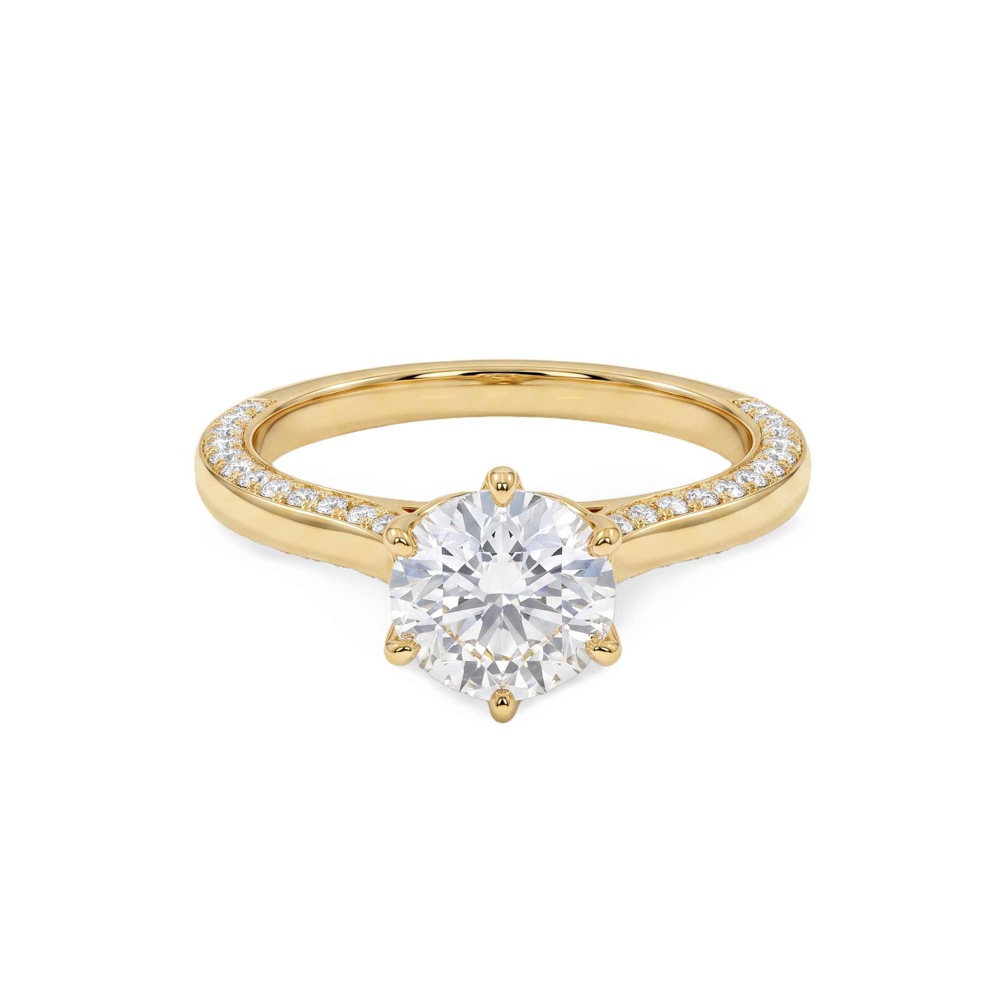 Minimalist Round Solitaire Lab Grown Diamond Ring