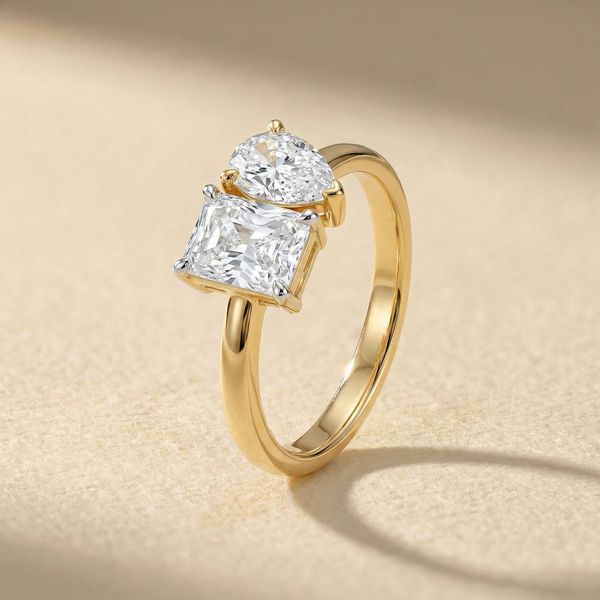 Toi et Moi Mixed Cut Lab Grown Diamond Ring