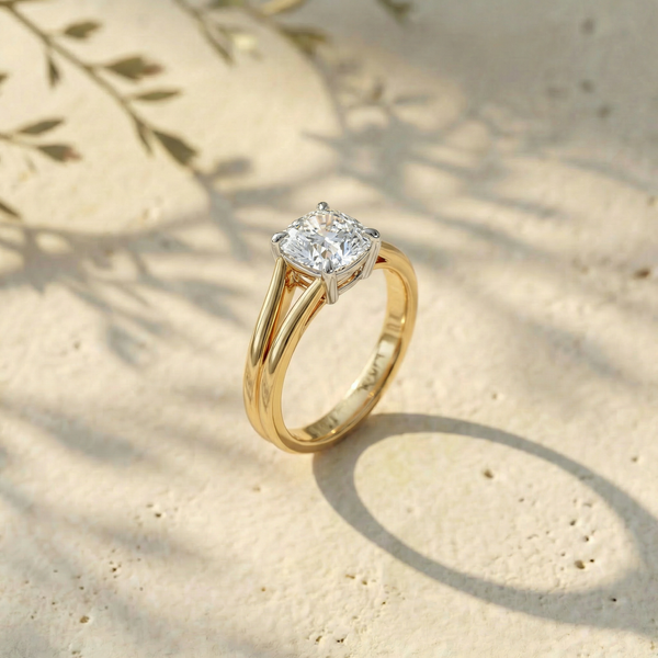 Split Band Cluster Lab Grown Diamond Ring