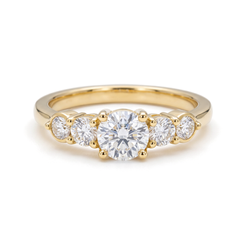 Graduated Five-Stone Round Diamond Ring