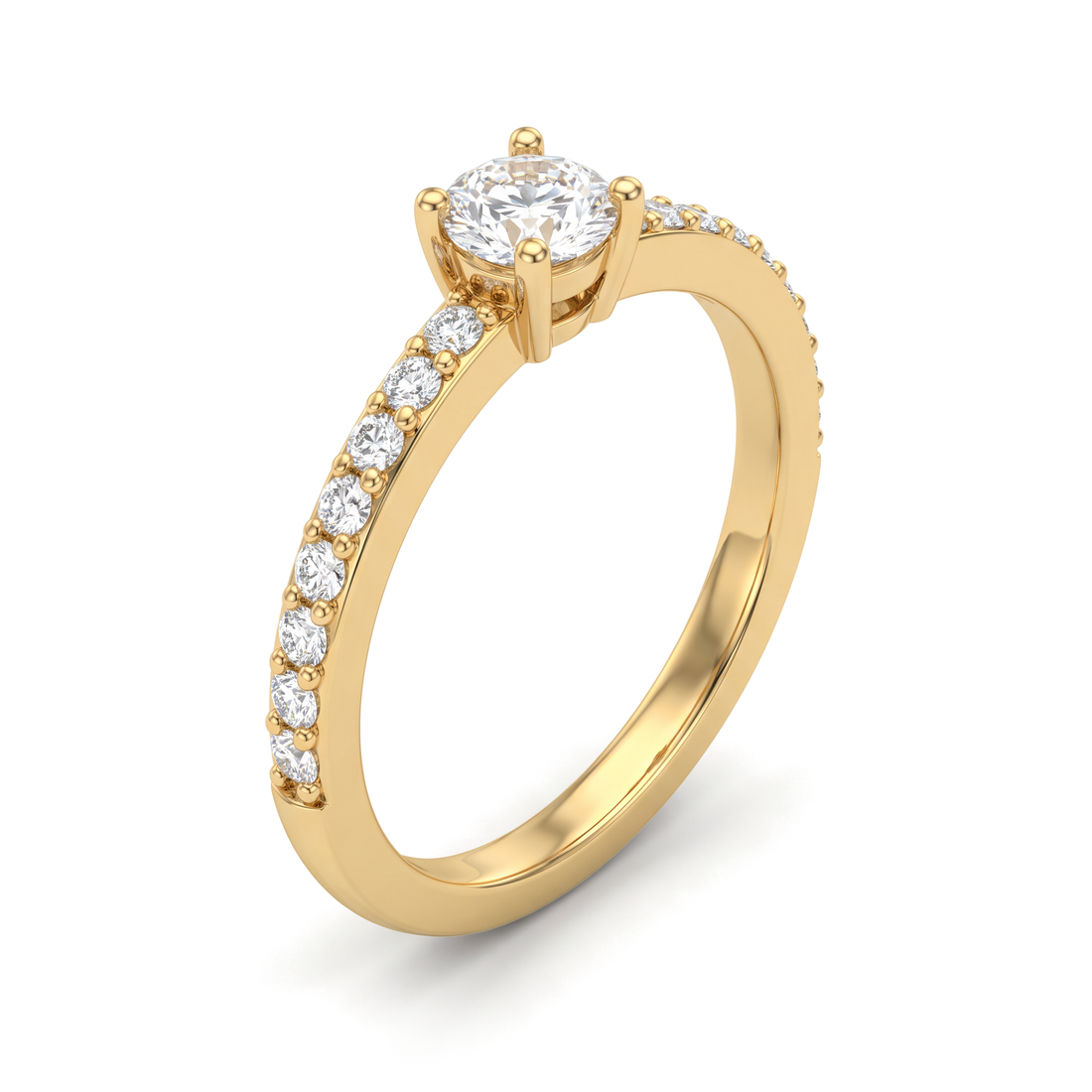 Classic Four-Prong Round Solitaire Ring