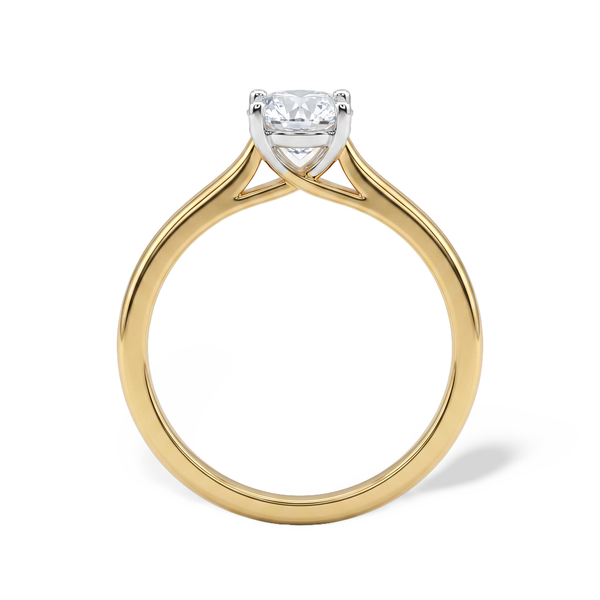 Minimal Round Solitaire Lab Grown Diamond Ring