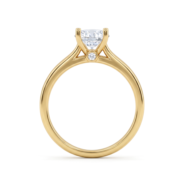 Cathedral Round Solitaire Ring