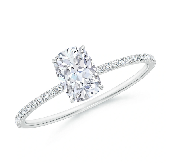 Thin Shank Cushion Hidden Halo