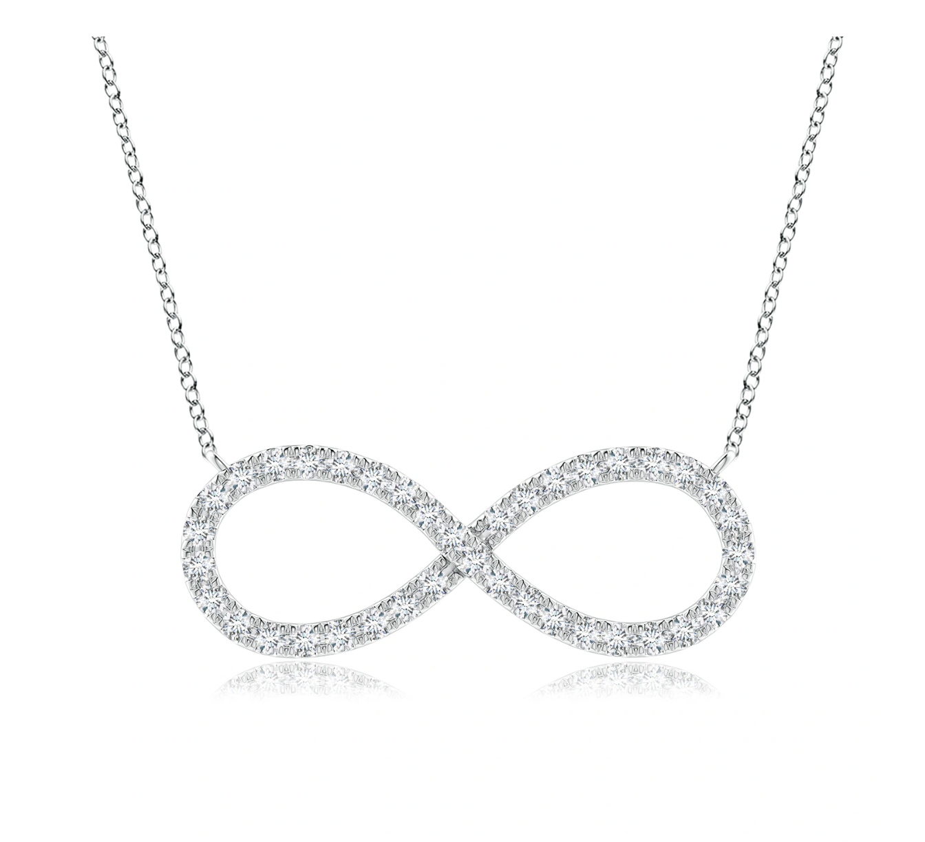 Diamond Infinity Pendant with Chain