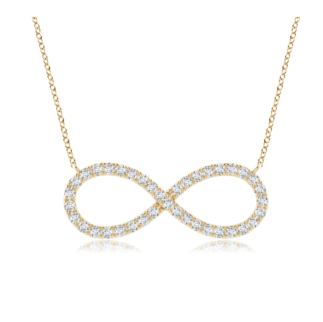 Diamond Infinity Pendant with Chain