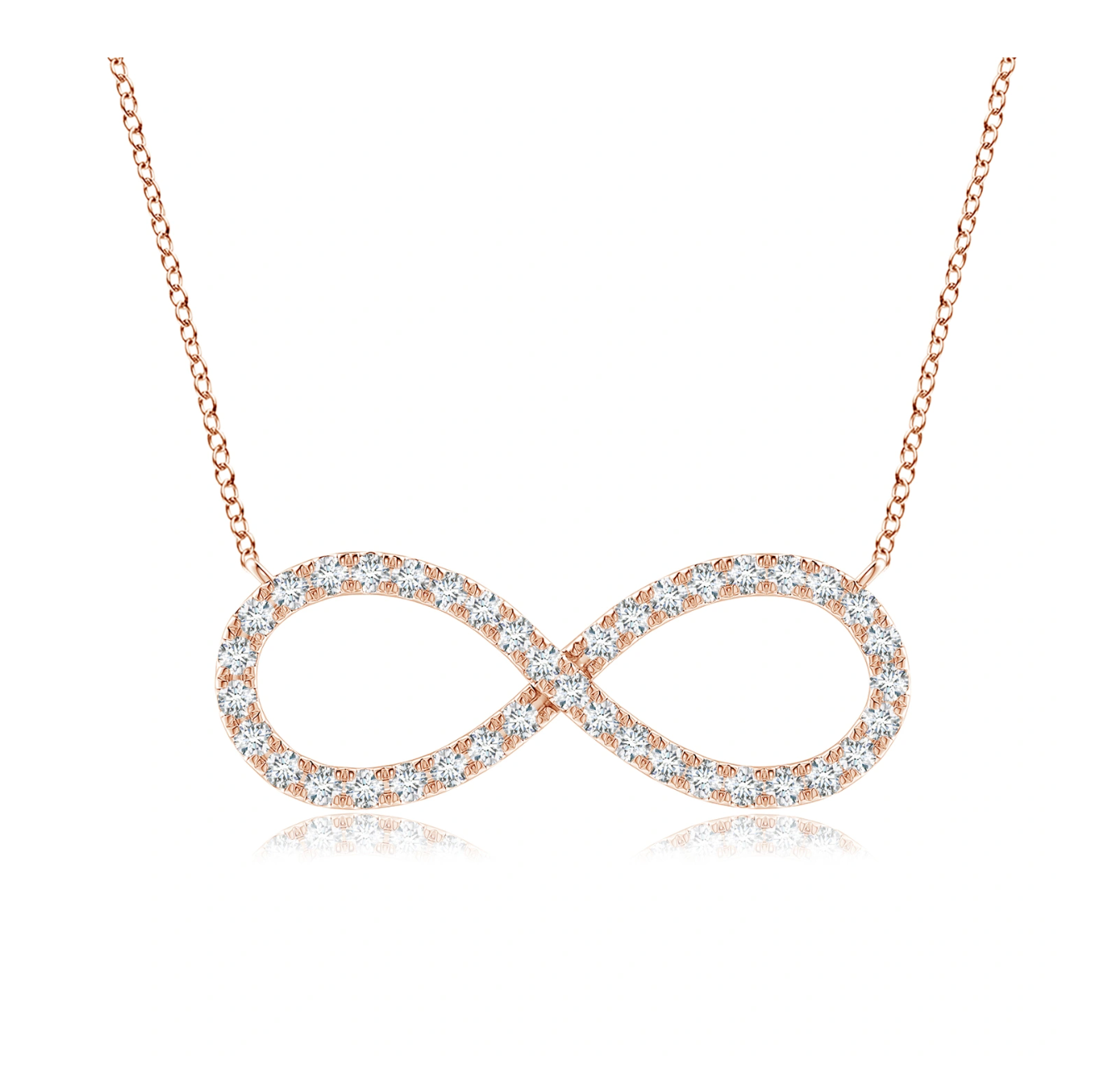 Diamond Infinity Pendant with Chain