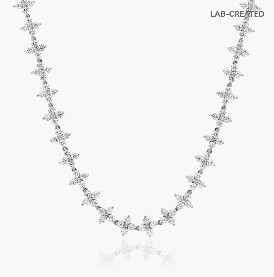 Blossom Diamond Tennis Necklace