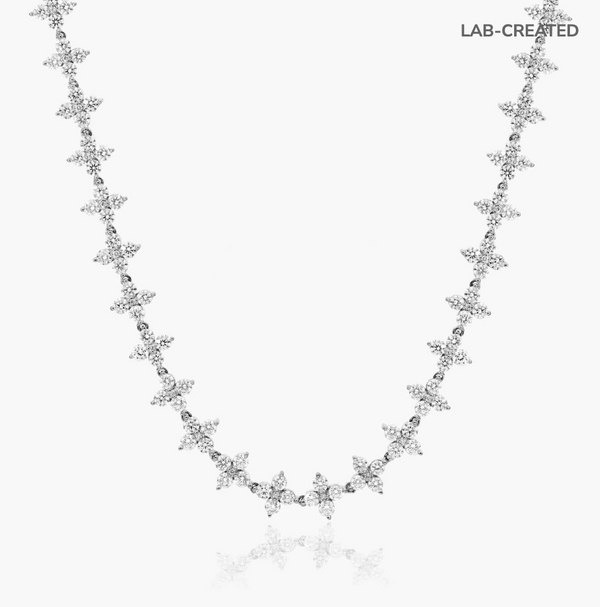 Blossom Diamond Tennis Necklace