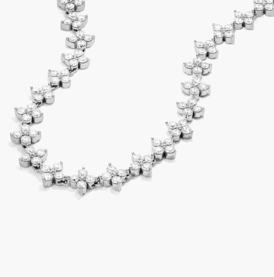 Blossom Diamond Tennis Necklace