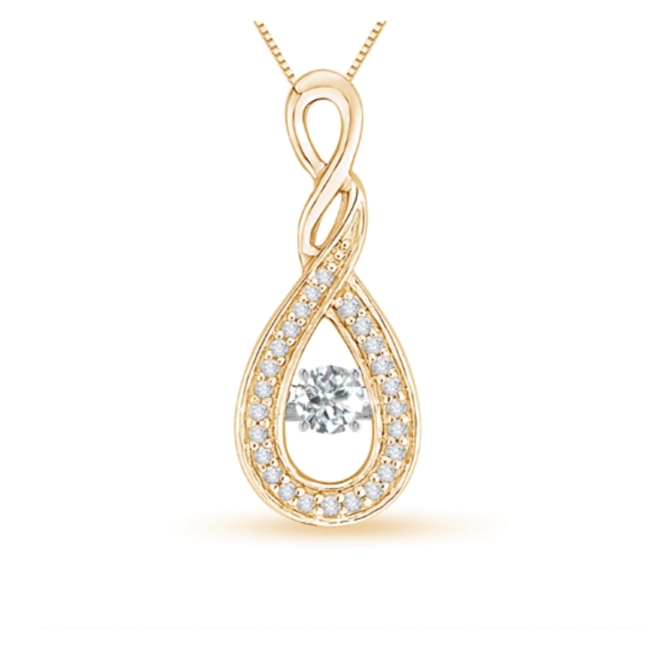 Rocking Diamond Infinity Pendant with Chain