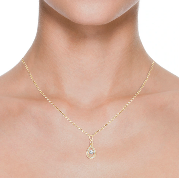 Rocking Lab Grown Diamond Infinity Pendant with Chain