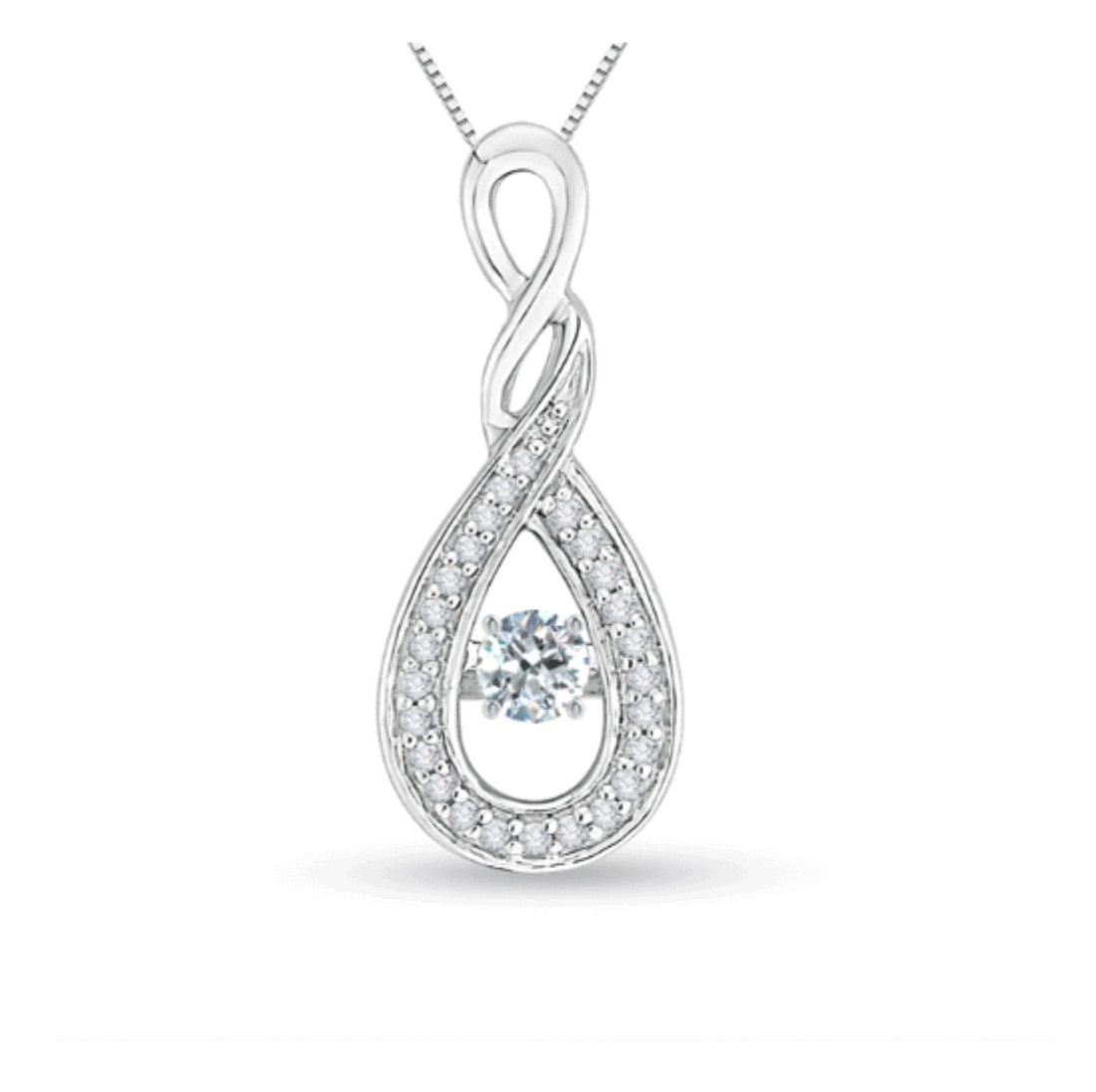 Rocking Diamond Infinity Pendant with Chain
