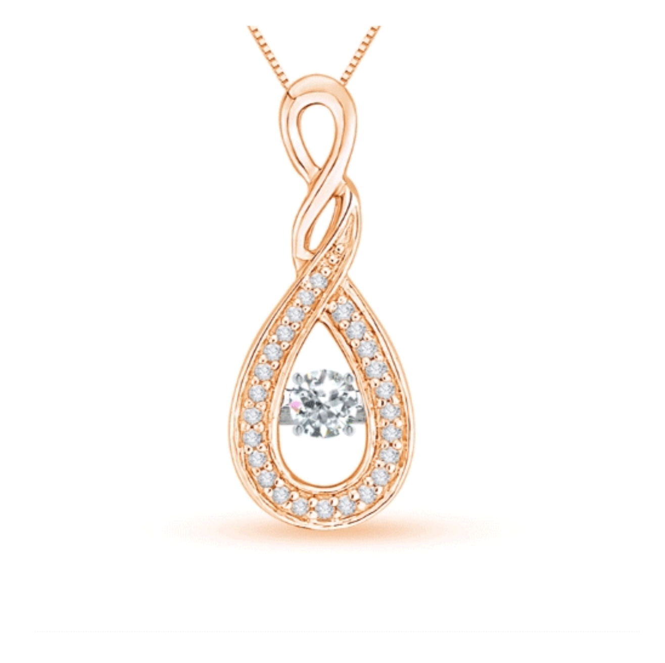 Rocking Diamond Infinity Pendant with Chain