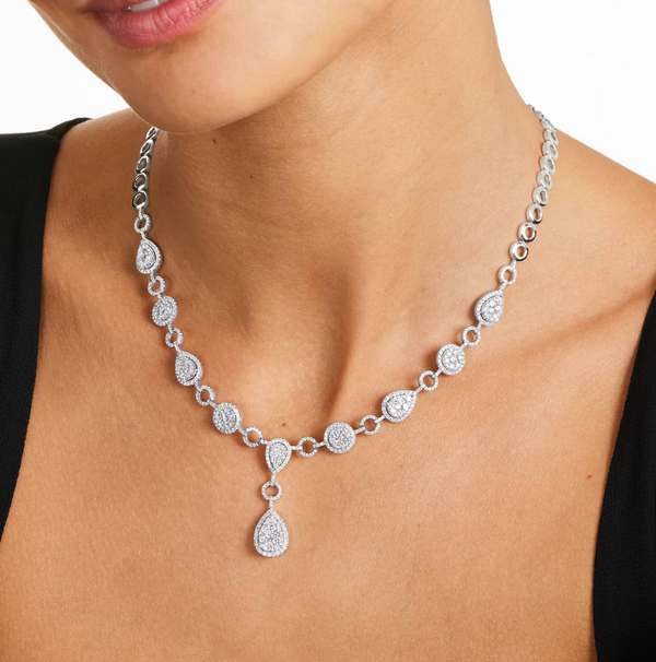 Fancy Composite Statement Drop Necklace