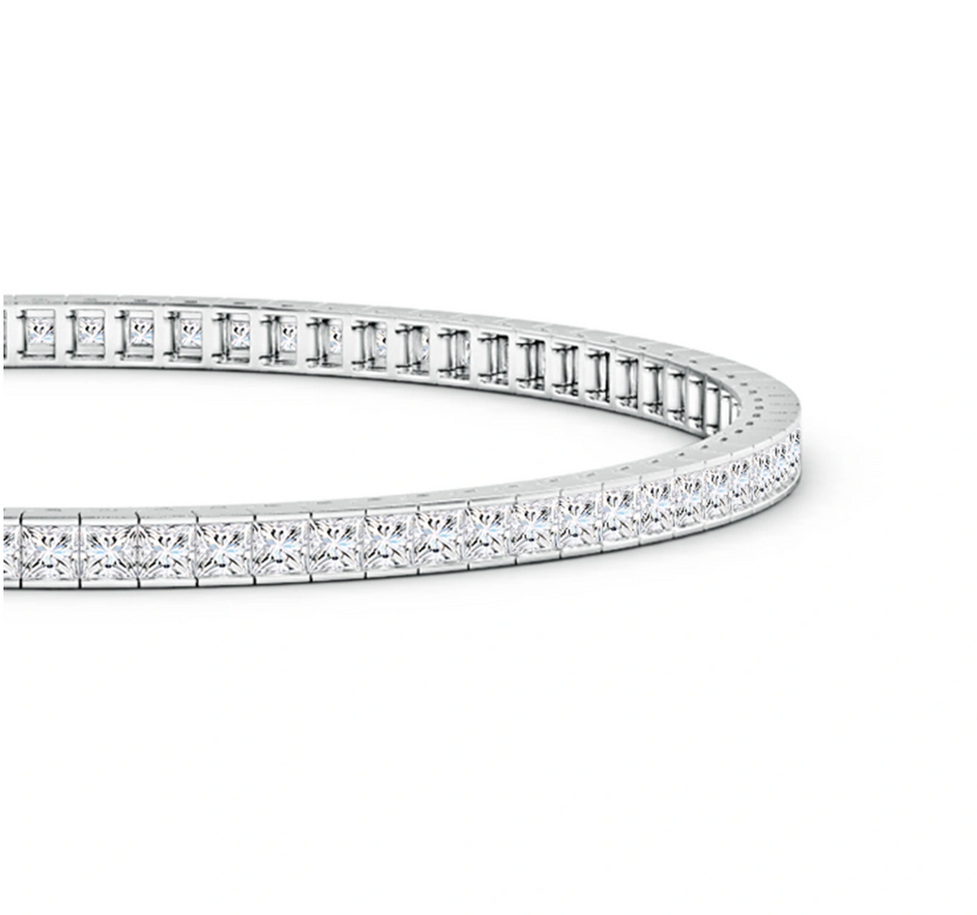 Channel-Set Lab Grown Diamond Tennis Bracelet
