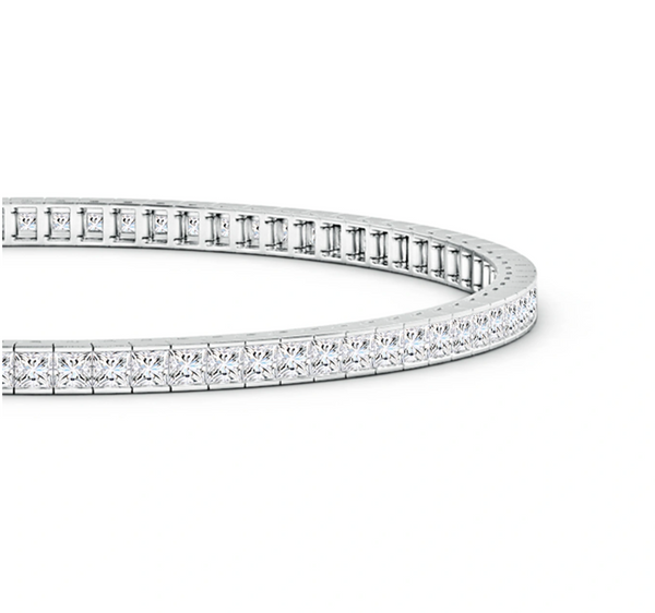 Channel-Set Diamond Tennis Bracelet