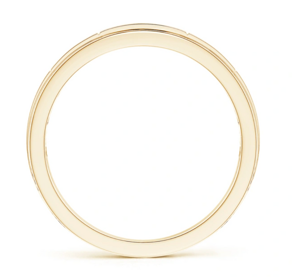 Step-Edged Channel-Set Diamond Men's Ring