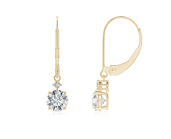 Classic Solitaire Diamond Drop Earrings