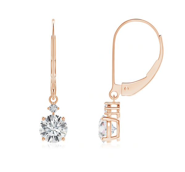 Classic Solitaire Diamond Drop Earrings