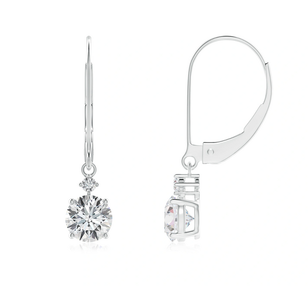 Classic Solitaire Diamond Drop Earrings