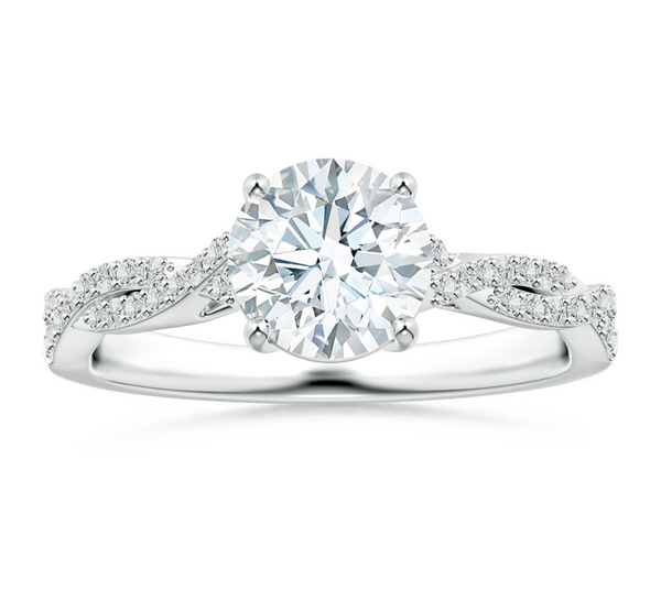 Pave Rope Diamond Ring