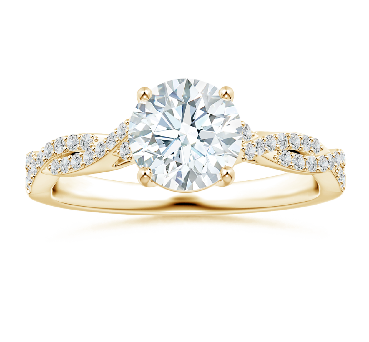 Pave Rope Diamond Ring