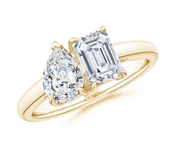 Toi et Moi Solitaire RIng