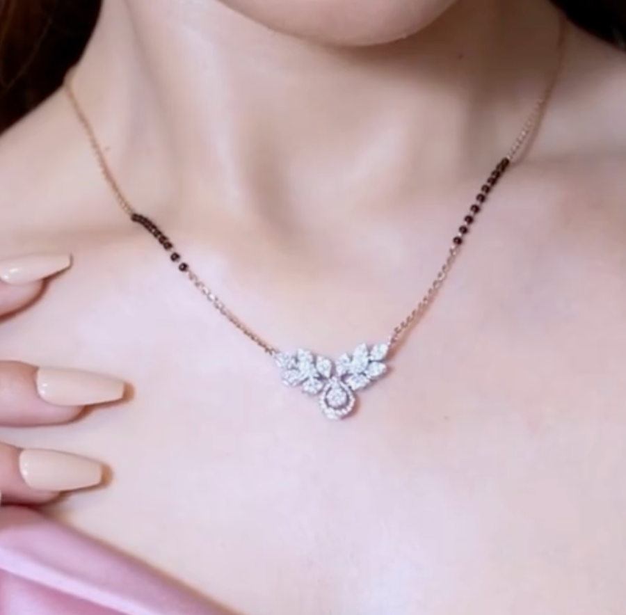 Swan Cluster Diamond Mangalsutra