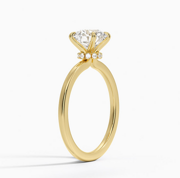 Secret Halo Round Shaped Solitaire Ring